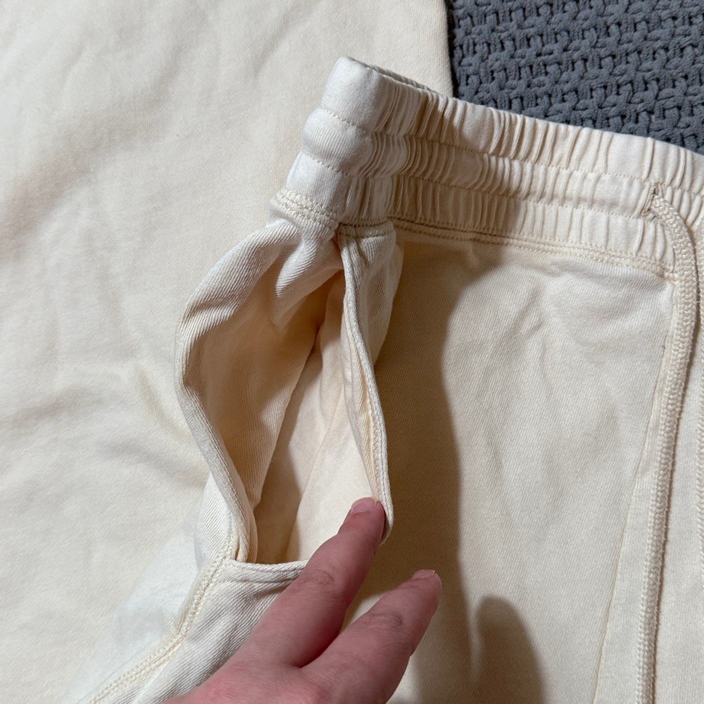 J. Crew Cream Terry Wide-leg Sweatpant - Picture 5 of 7